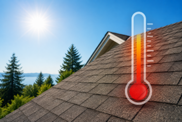 Checking a Vancouver Island roof and attic before a summer heat wave.